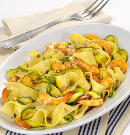 pasta gamberi e zucchine